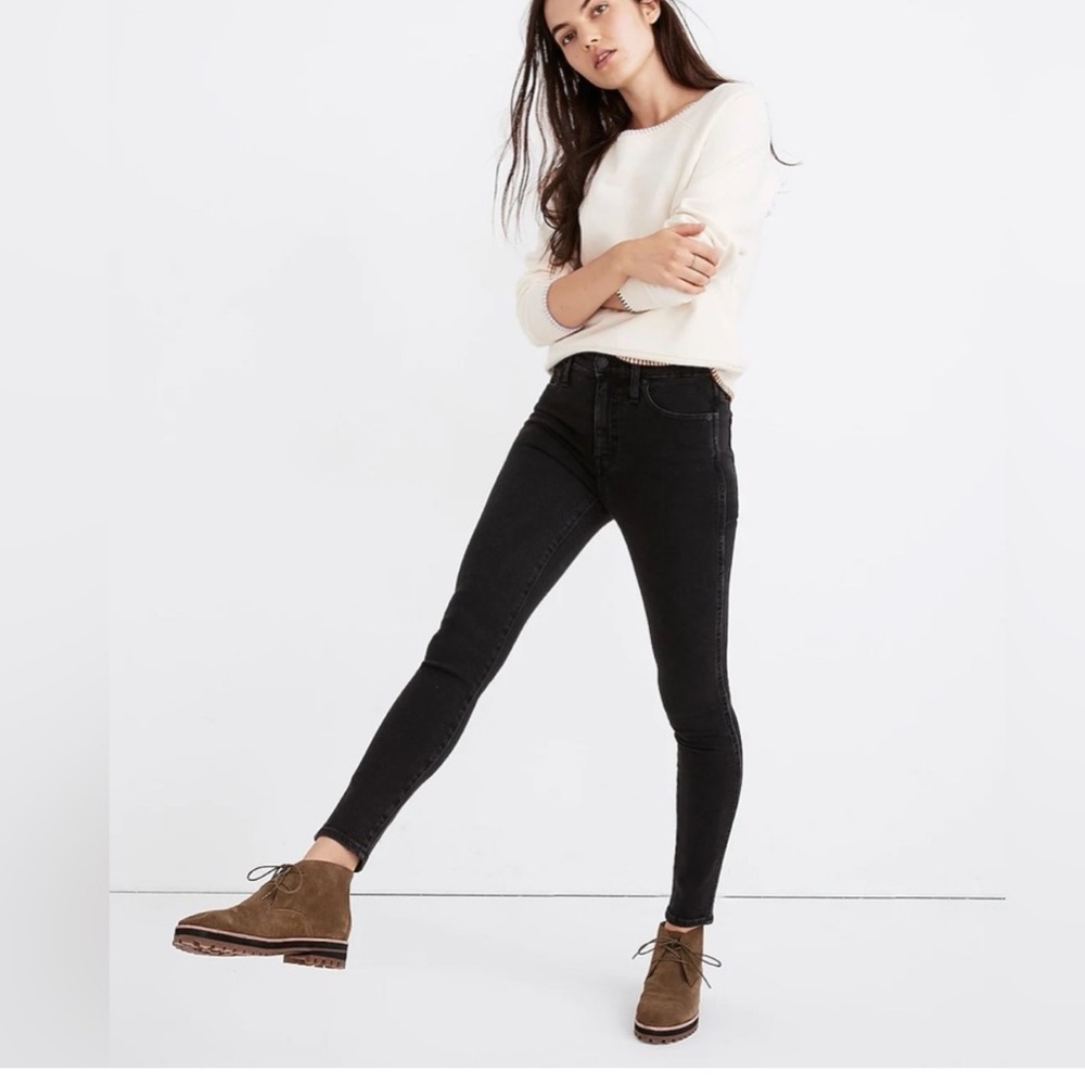 Madewell 10” high rise skinny black size 27